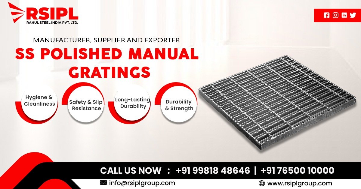Stainless Steel Polished Manual Gratings in Gujarat