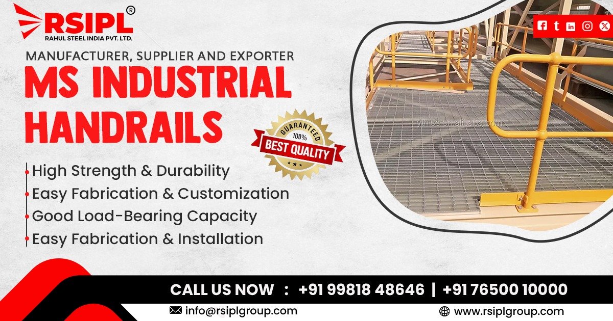 High-quality MS Industrial Handrails Supplier in Kuwait offering durable, safe, and corrosion-resistant railing solutions.