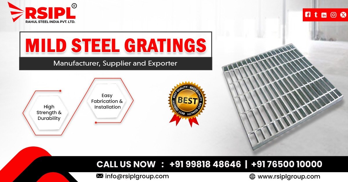 Supplier of Mild Steel Gratings in Rajkot by Rahul Steel India Pvt. Ltd.