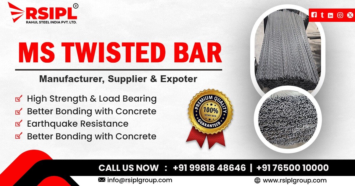 Supplier of Mild Steel Twisted Bar in Gujarat