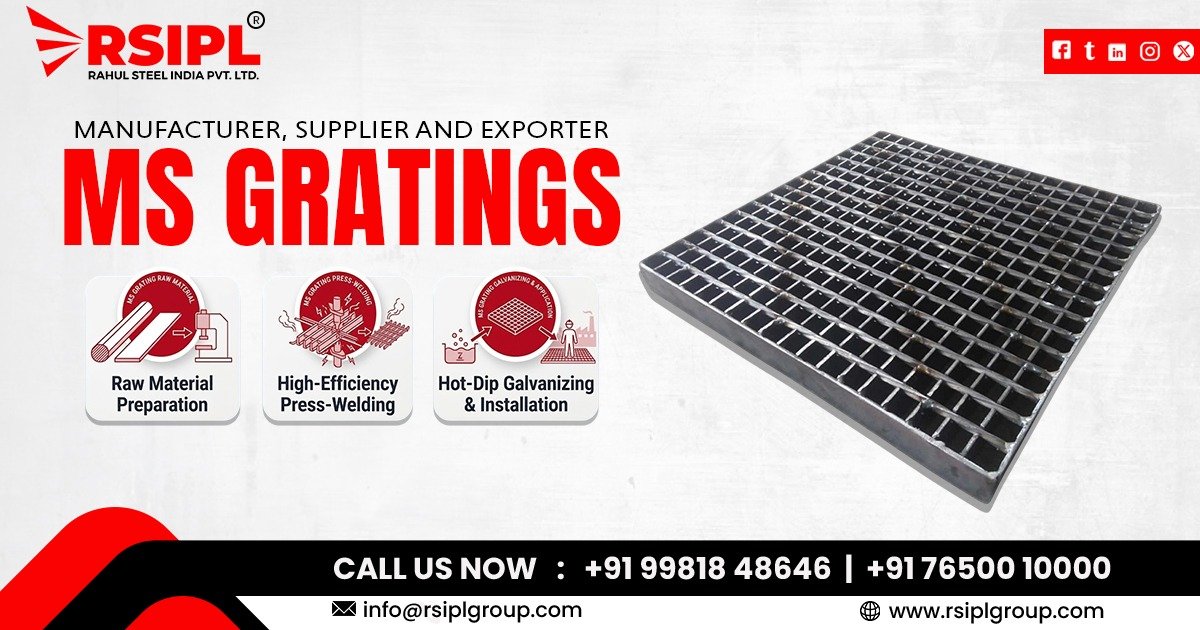 Industrial Mild Steel Gratings In Rajasthan by Rahul Steel India Pvt. Ltd.