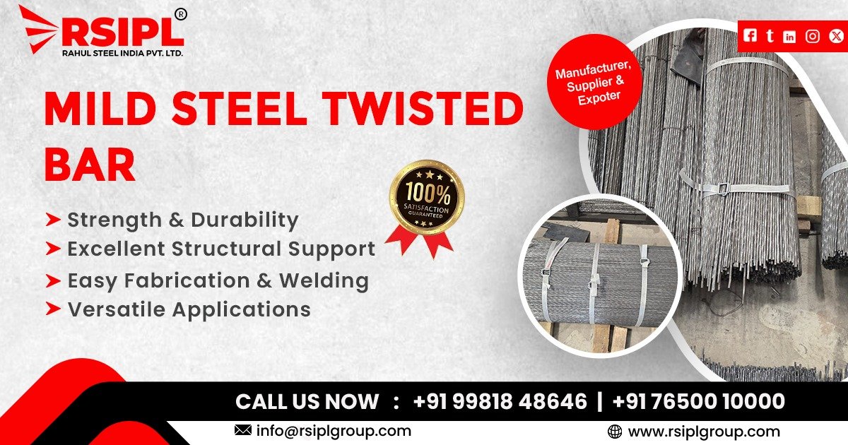 Mild Steel Twisted Bar at Best Price in Gujarat