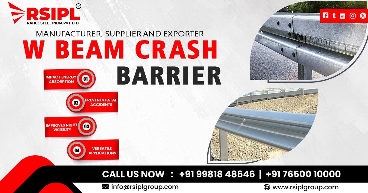 High-Quality W Beam Crash Barriers Manufacturer in India