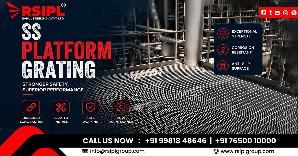 Industrial Stainless Steel Platform Grating In Rajasthan