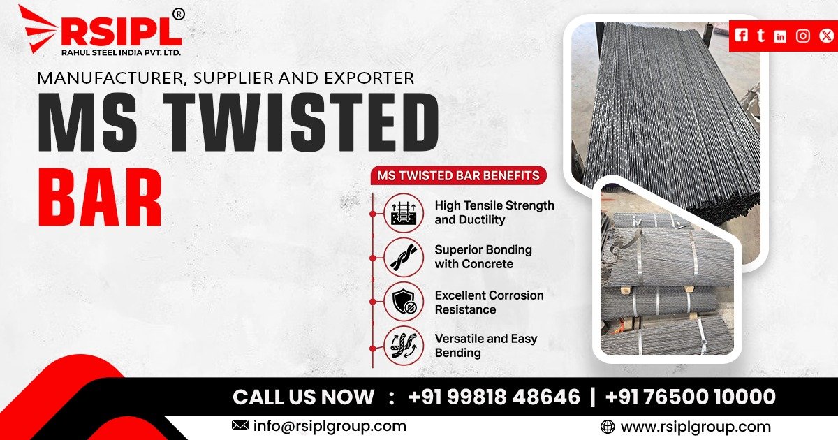 Twisted Bar Manufacturers In India by Rahul Steel India Pvt. Ltd. Ahmedabad Gujarat