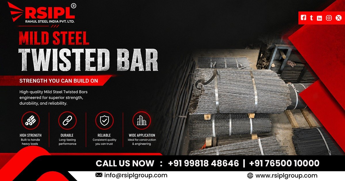 Mild Steel Twisted Bars for Builders – Fast Supply Across Gujarat