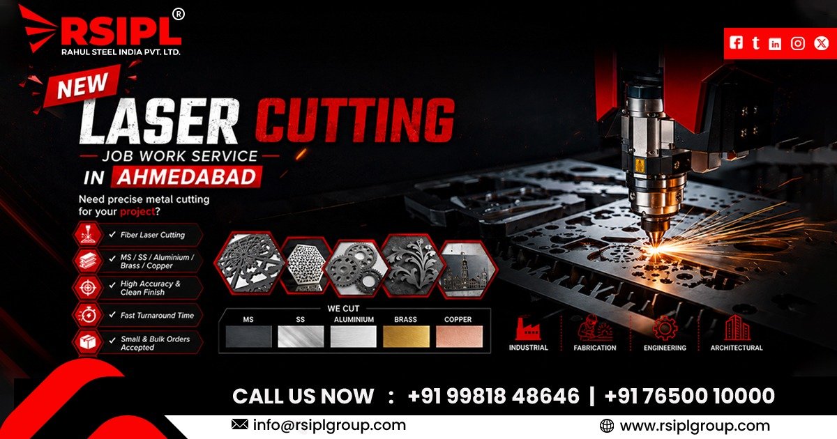 Laser Cutting Job Work Service In Ahmedabad for Industrial Projects