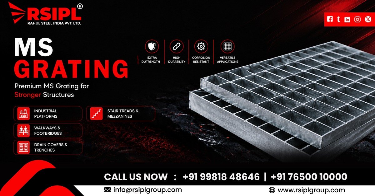 Industrial Mild Steel Grating Exporter to Russia