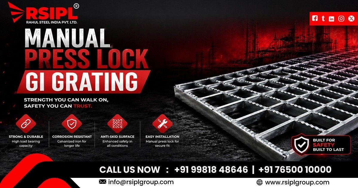 Manual Press Lock GI Grating Supplier in Bihar