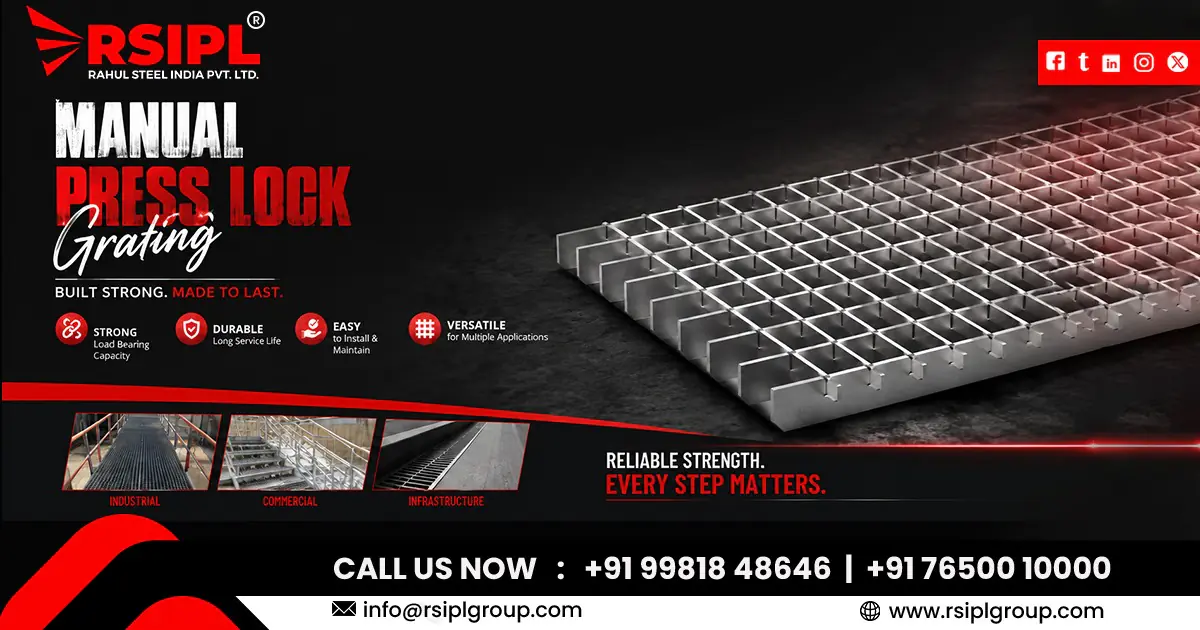 Manual Press Lock Grating Supplier In Haryana