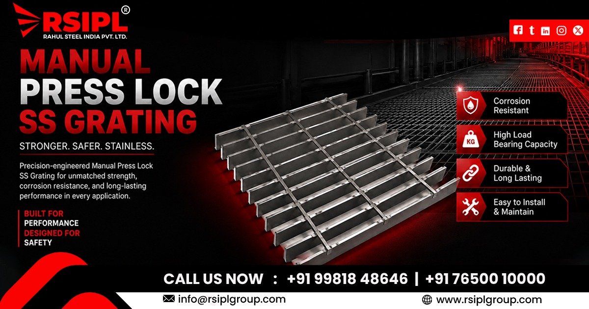 Manual Press Lock SS Grating Supplier In Sikkim