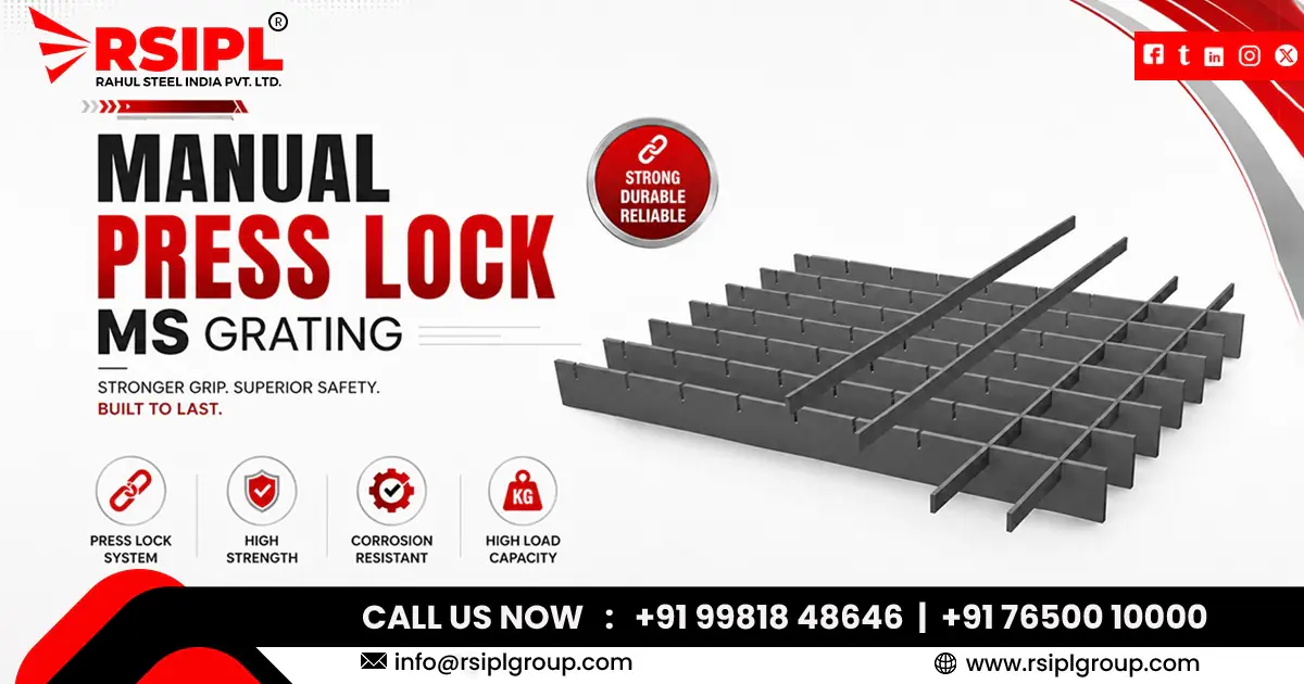Manual Press Lock MS Grating Supplier In Goa