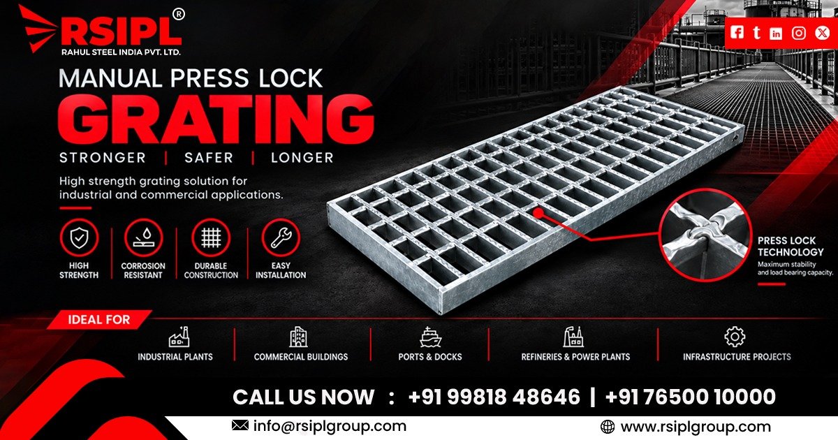 Manual Press Lock Grating Supplier In Bihar