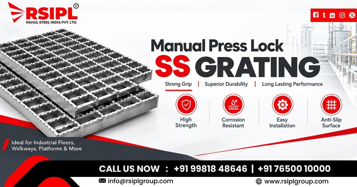 Manual Press Lock SS Grating Supplier In Rajasthan