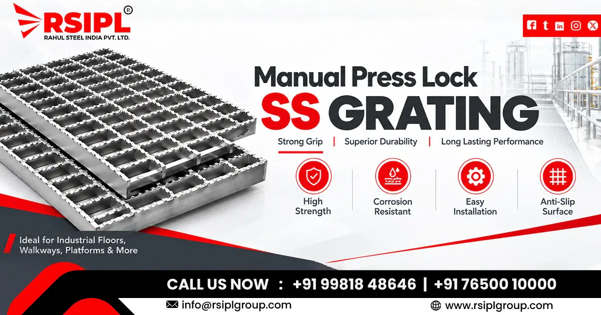 Manual Press Lock SS Grating Supplier In Rajasthan