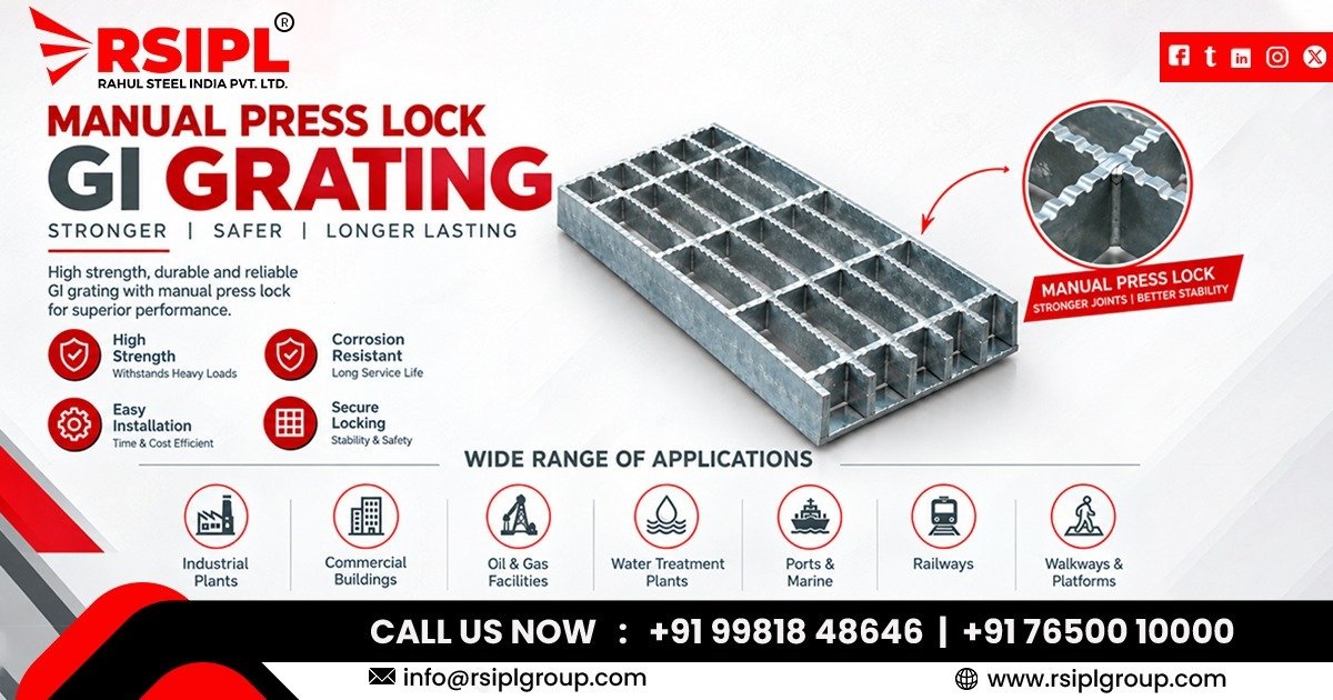 Manual Press Lock GI Grating Supplier In Punjab