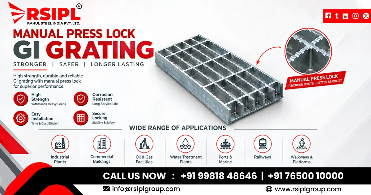 Manual Press Lock GI Grating Supplier In Punjab
