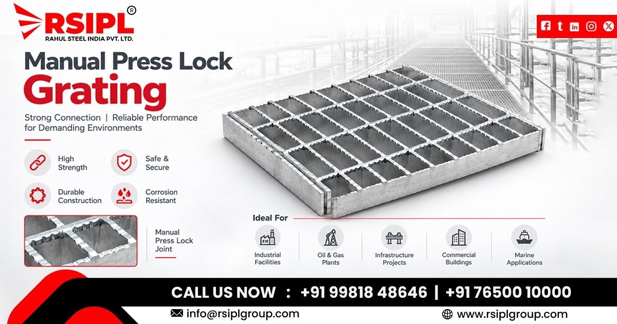 Manual Press Lock Grating Supplier In Jharkhand