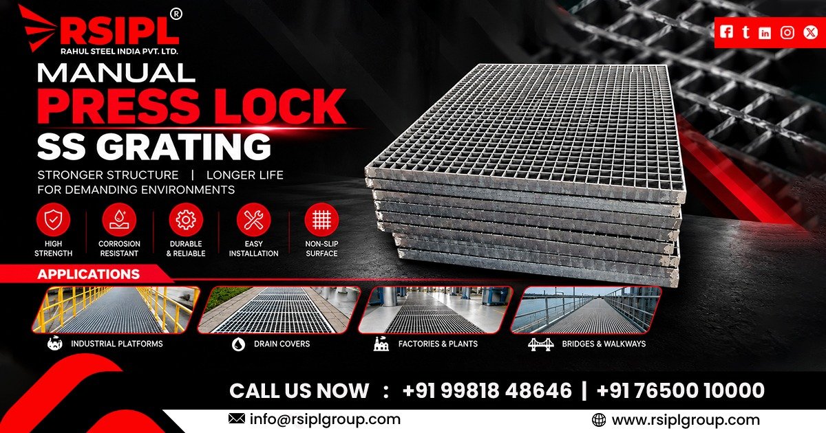 Manual Press Lock SS Grating Supplier In Manipur