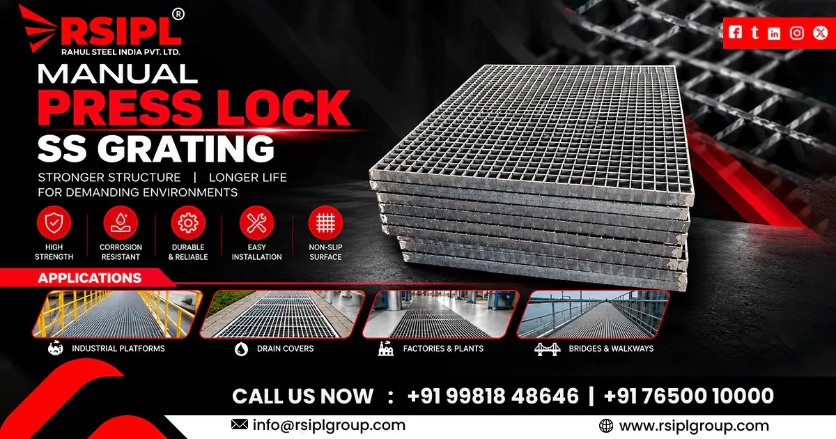 Manual Press Lock SS Grating Supplier In Manipur