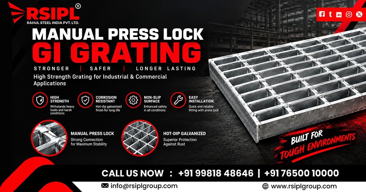 Manual Press Lock GI Grating Supplier In Maharashtra