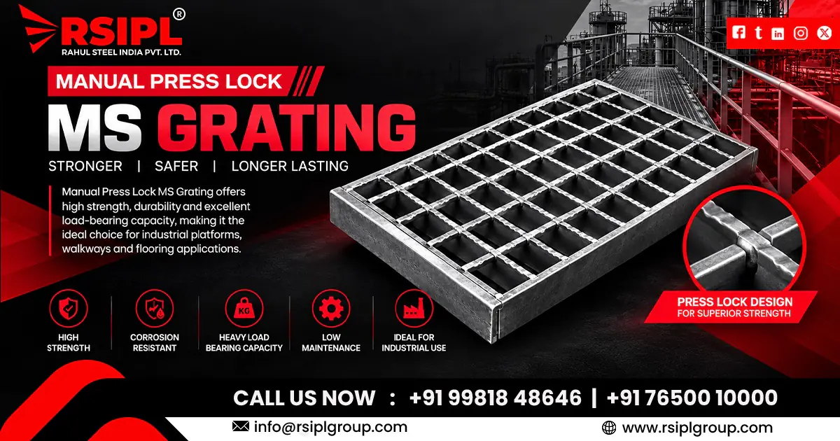 Manual Press Lock MS Grating Supplier In Chhattisgarh